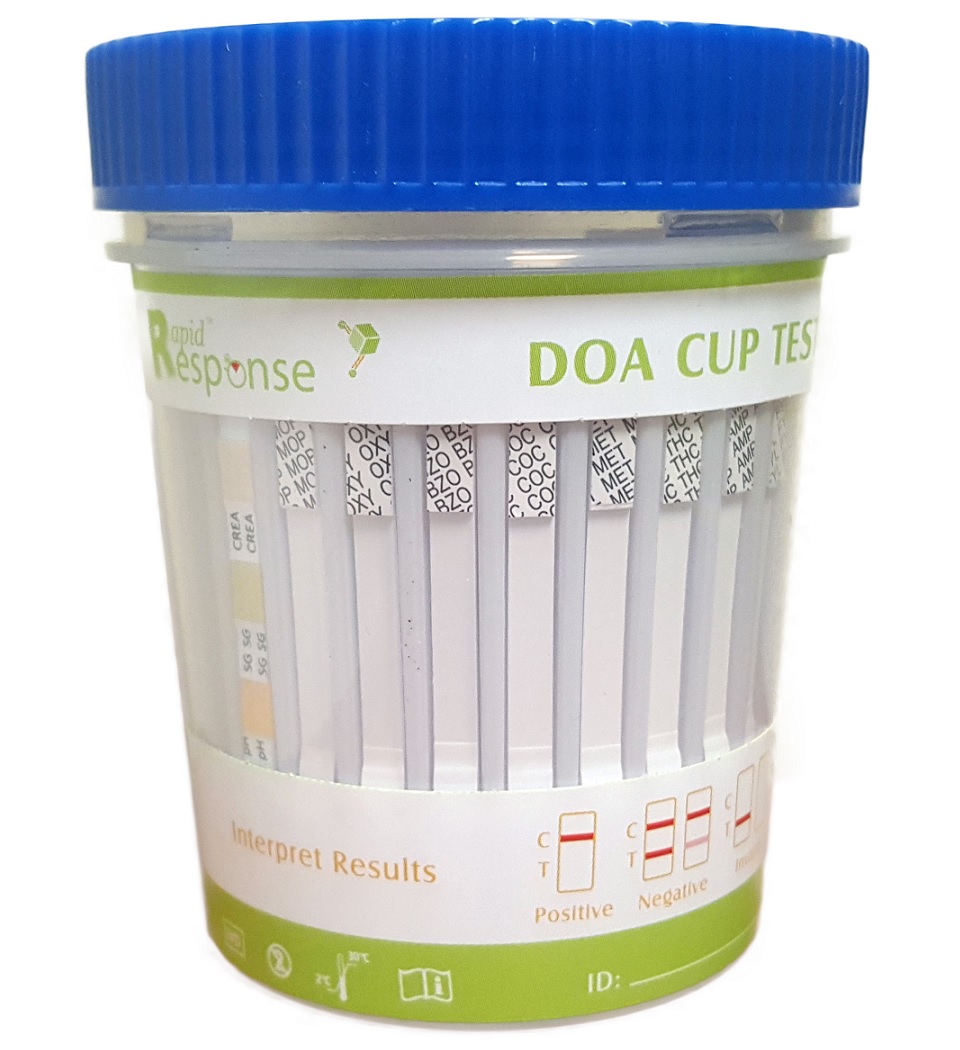 Test Drug Screen Urine Cup 12 Panel DOA One Step Rapid Response CLIA WAIVED rugs of Abuse Test Rapid Response™ 12-Drug Panel AMP1000, BAR30, BUP10, BZO300, COC300, Mamp/MET1000, MDMA500, MTD300, OPI2000, OXY100, PCP25, by BTNX Inc.  ID D12.5-1V